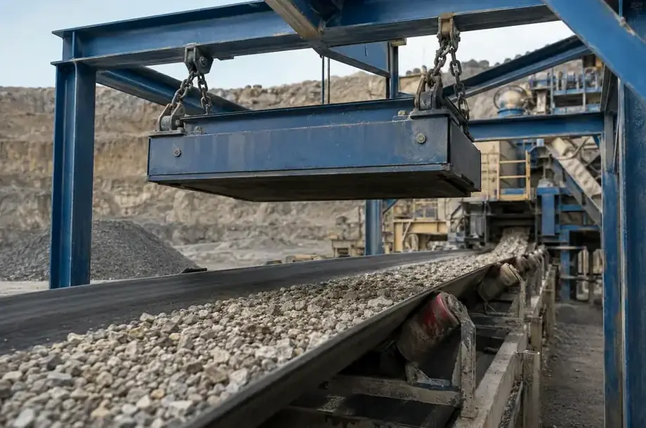 Field material check on conveyor before selecting a separator