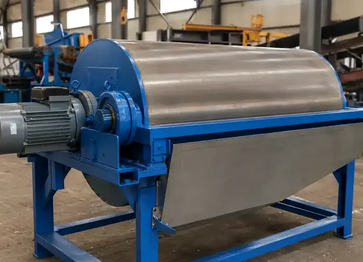 Finished magnetic drum separator ready in workshop