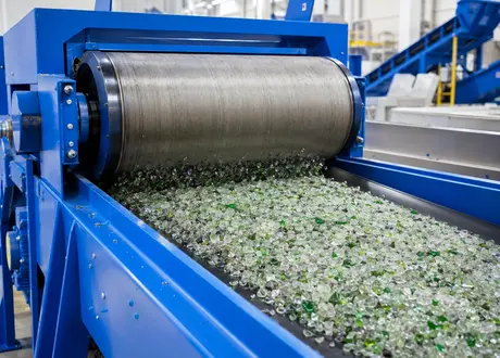 Séparateur magnétique pour l’élimination du fer dans le calcin de verre