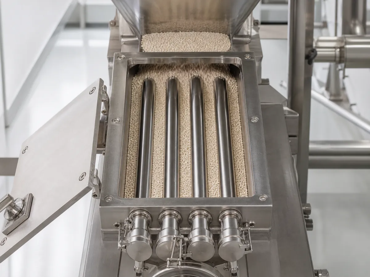 Granulatlinie mit Magnetrohr