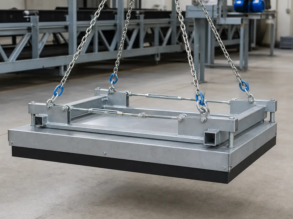 Easy-Clean-Magnetgitter in einer industriellen Magnetabscheidungsanwendung