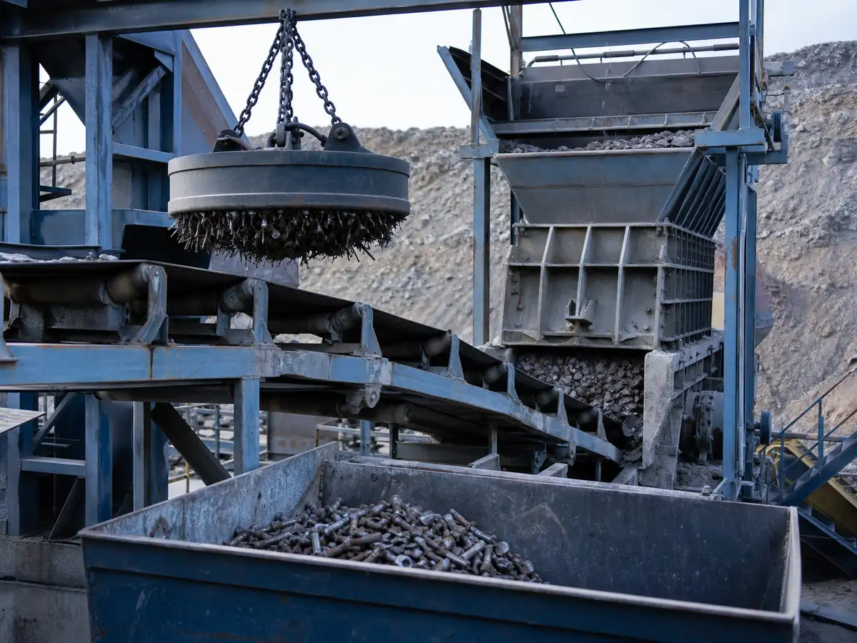 Industrielle Magnetabscheidung bei der trockenen Mineraltrennung