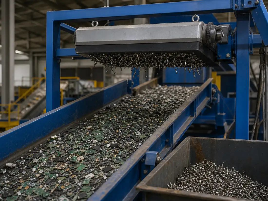 Industrielle Magnetabscheidung beim Schlackenrecycling