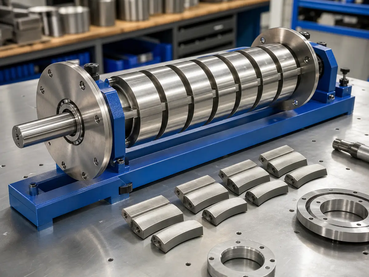 Housed magnetic drum separator reference configuration, view three