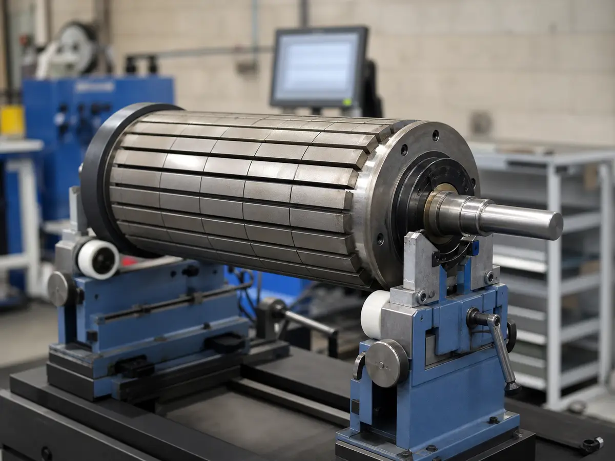tubo magnético en un entorno industrial de separación magnética