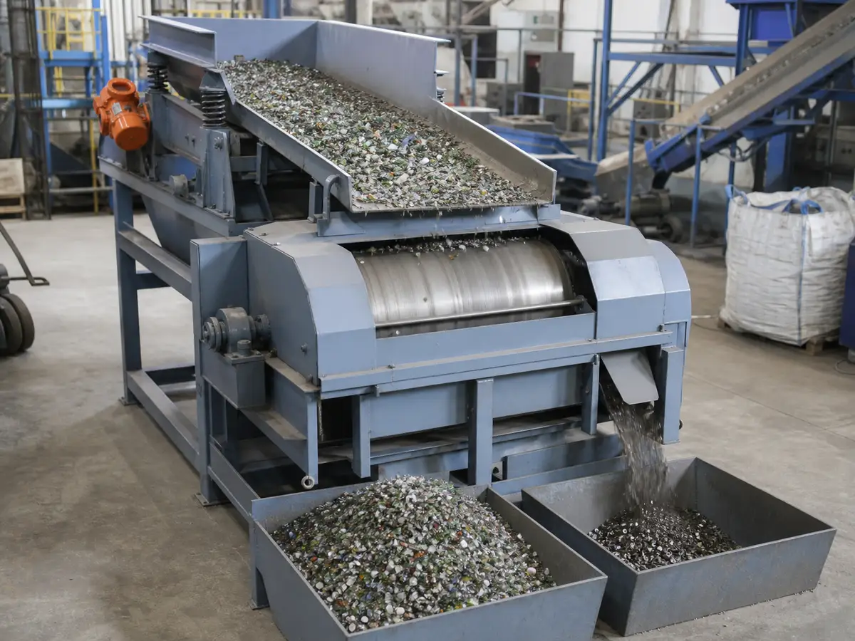permanent suspended magnet industrial magnetic separation scene