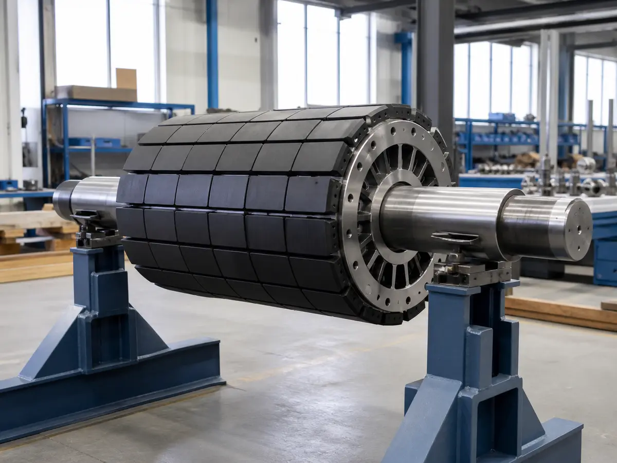 cement plant industrial magnetic separation scene