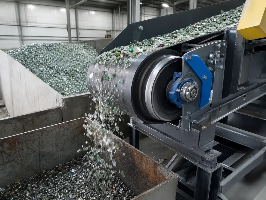 fertilizer processing industrial magnetic separation scene