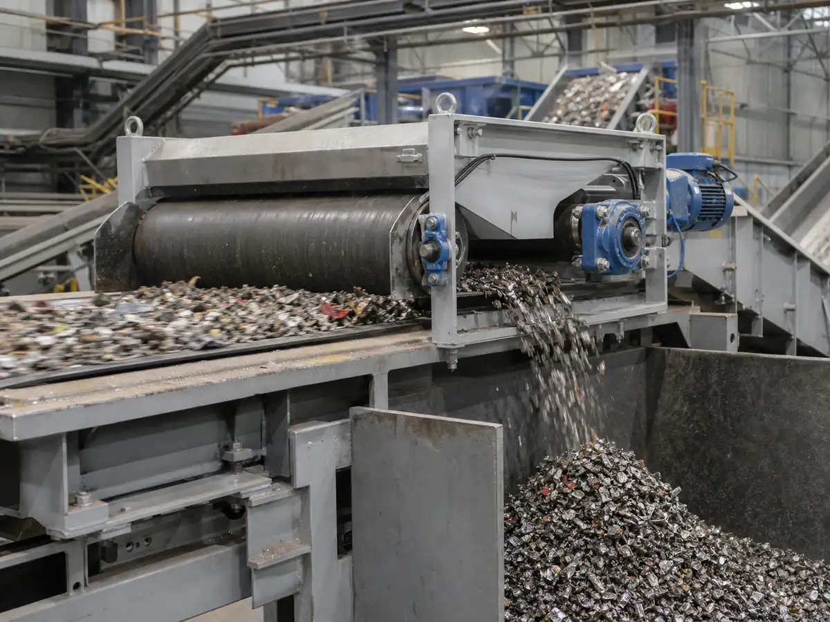 grain feed processing industrial magnetic separation scene