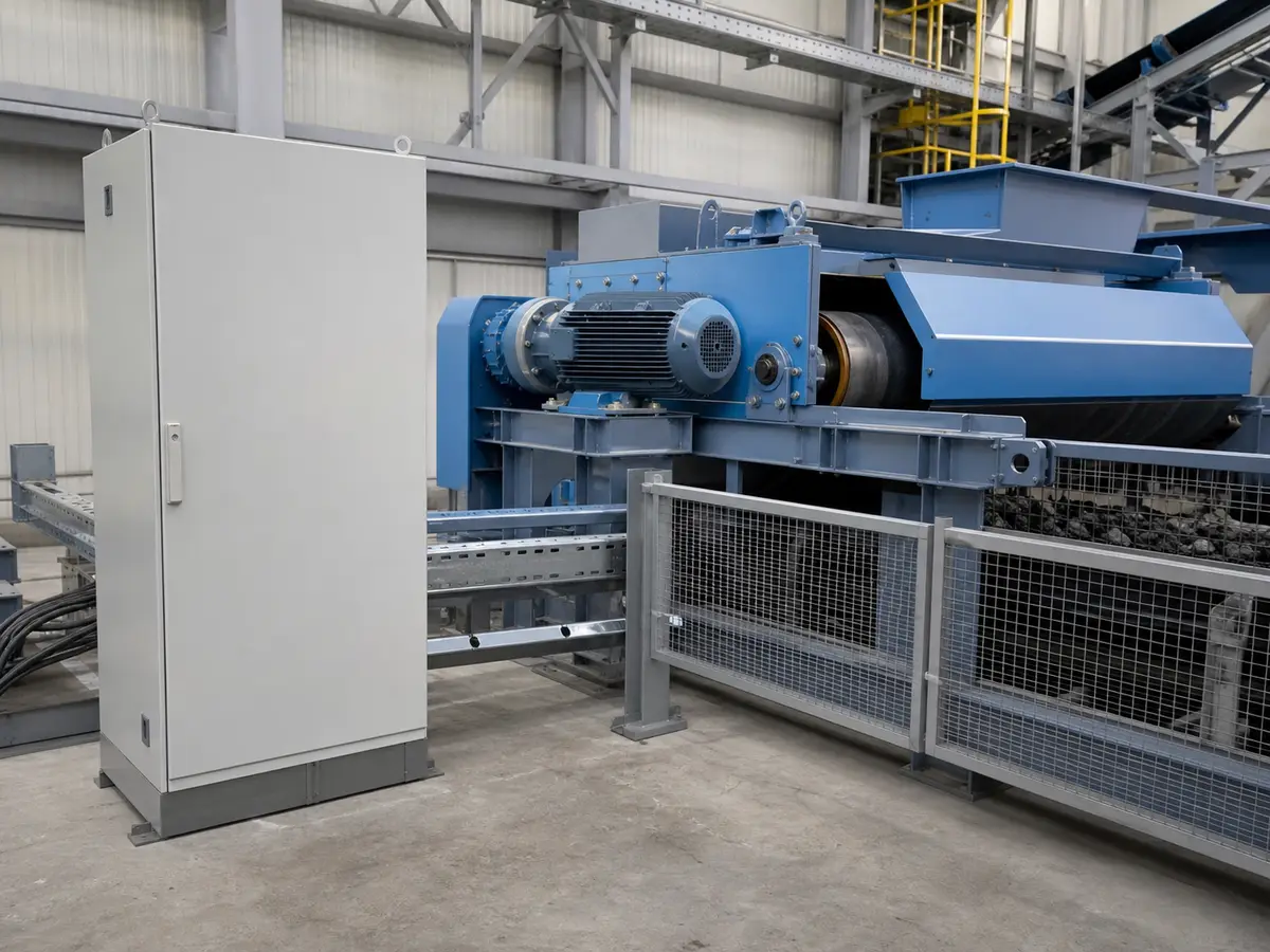 grain feed processing industrial magnetic separation scene