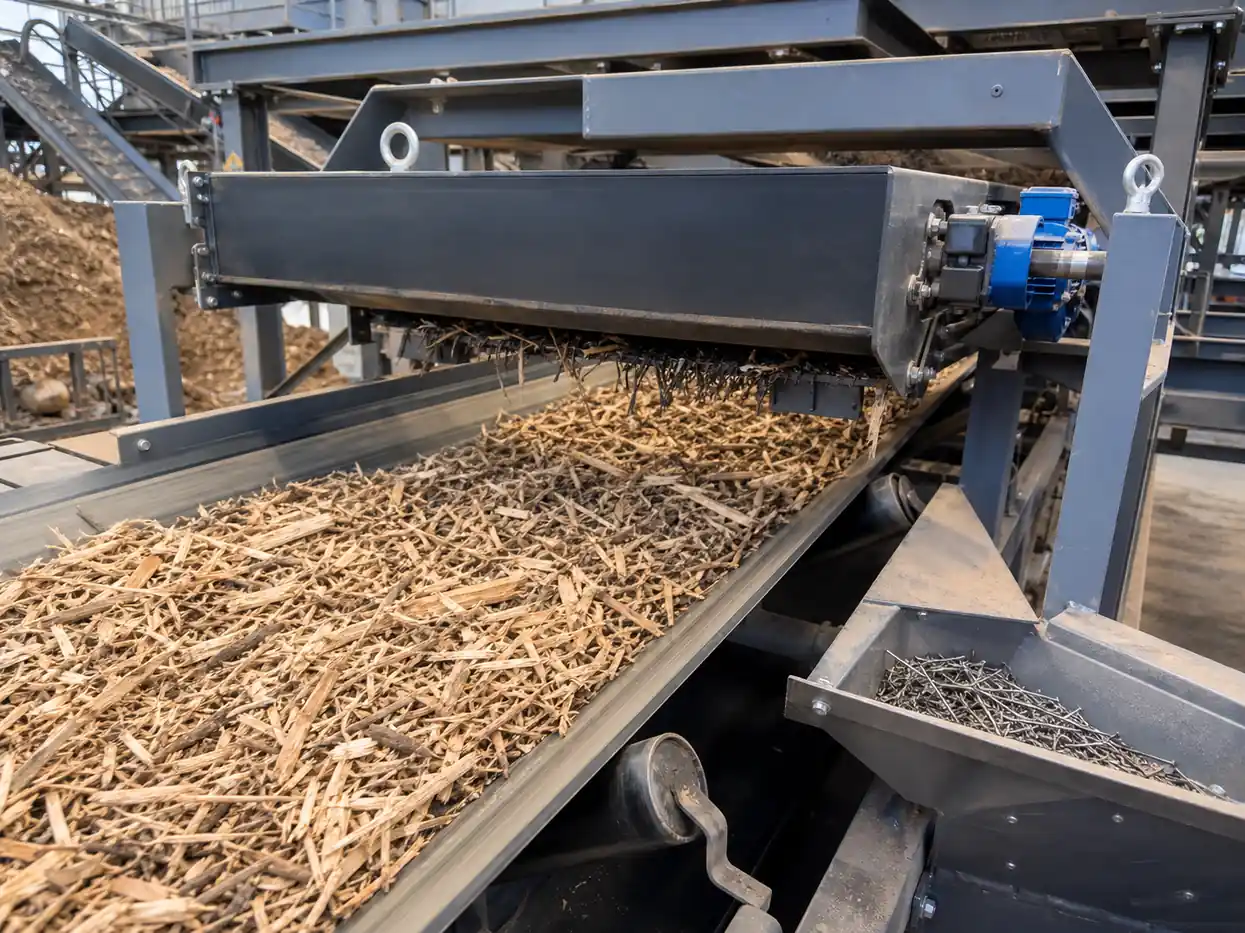 salt processing industrial magnetic separation scene