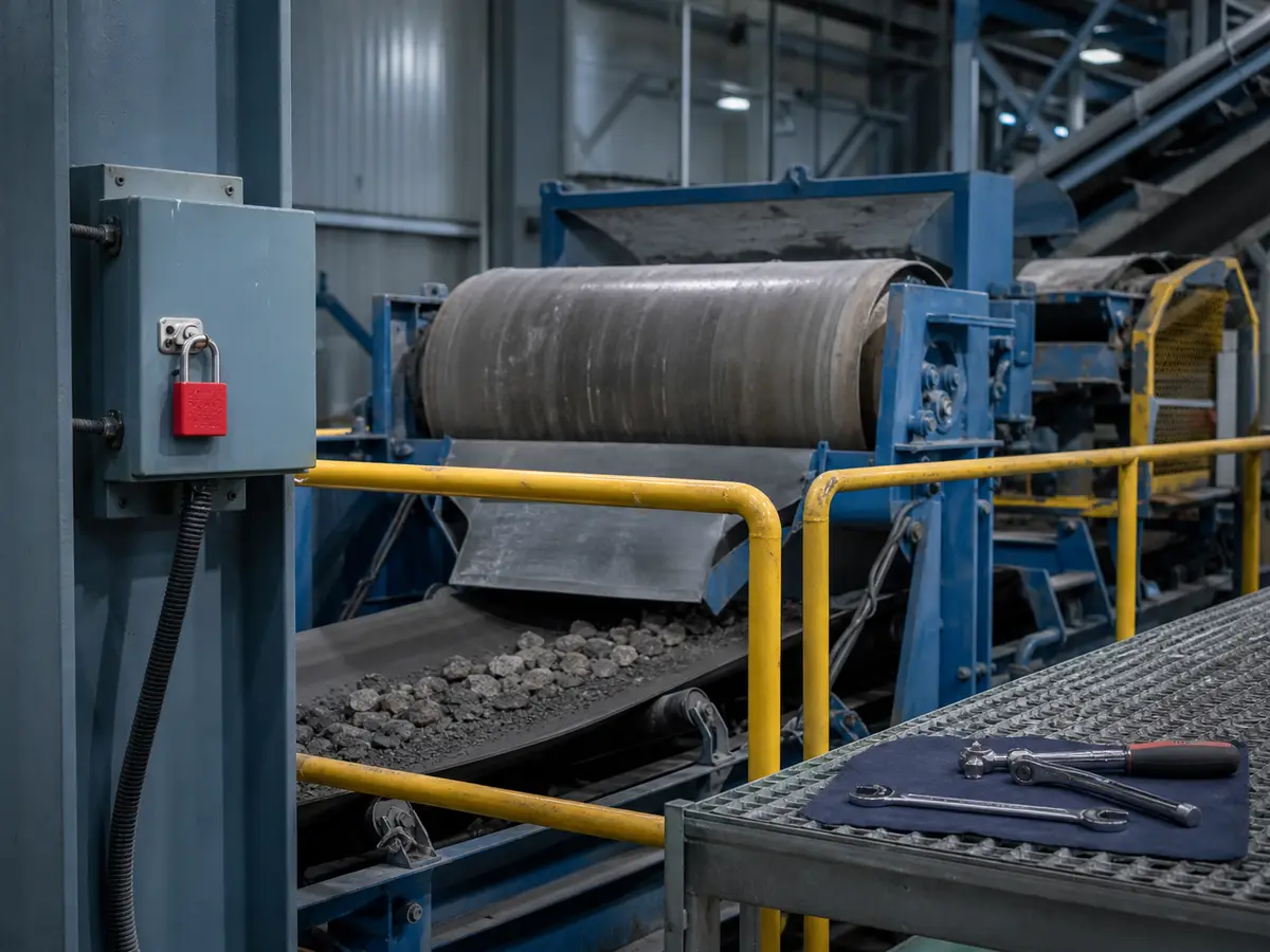 magnetic grate cleaning industrial magnetic separation scene