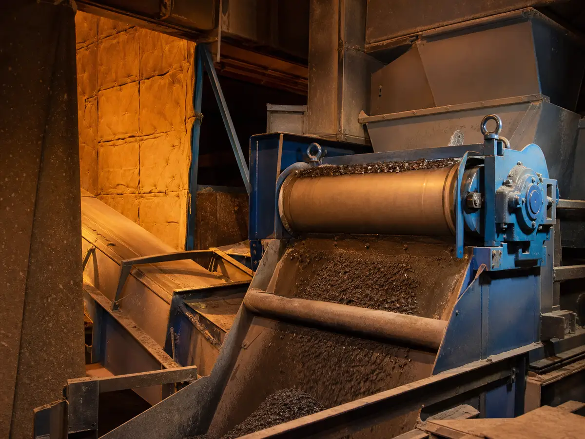 top feed vs bottom feed magnetic drum industrial magnetic separation scene