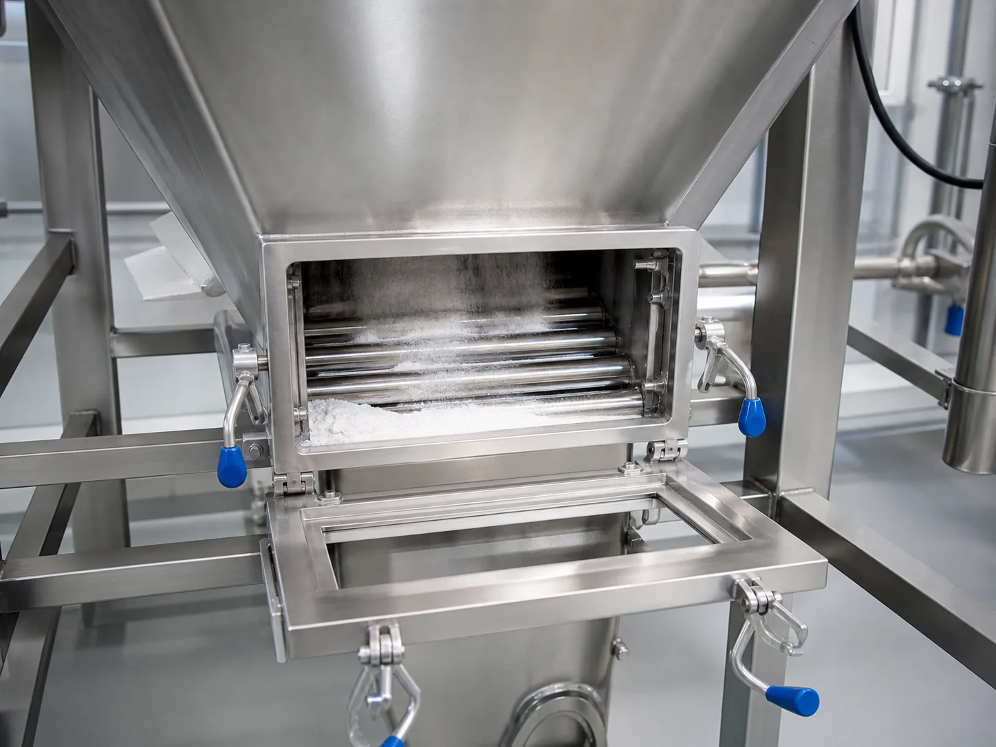 scène de séparation magnétique industrielle pour essais de matériaux
